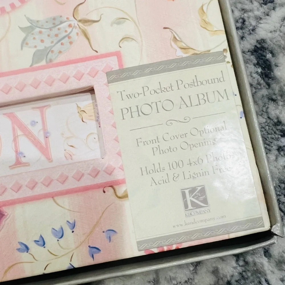 K & COMPANY FRAME A NAME CUSTOM PERSONALIZED FLOWER PHOTO ALBUM